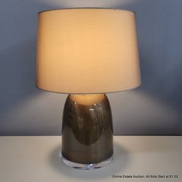 Tanner Kenzie Brass & Acrylic Modern Table Lamp