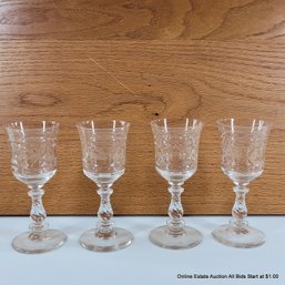 4 Rock Sharpe Crystal Claret Wine Glasses  (LOCAL PICKUP ONLY)