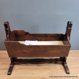 Vintage Swinging Walnut Cradle With Plans (LOCAL PICKUP ONLY)