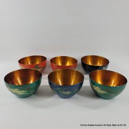 6 Lacquer Bowls