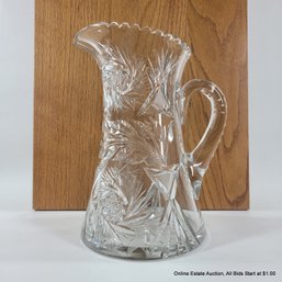 American Brilliant Cut Glass Water Pitcher