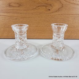 Pair Of Waterford Crystal Candlestick Holders
