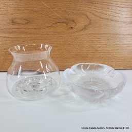 Kosta Boda Round Party Bowl & Glass Vase