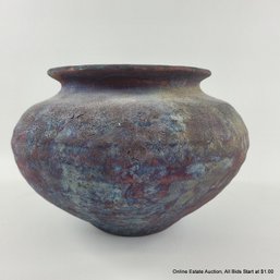 Jon Mehr Raku Pottery Vase