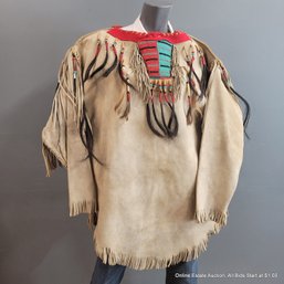 Lakota Leather Bead & Horse & Other Hair Fringed Tunic Shirt