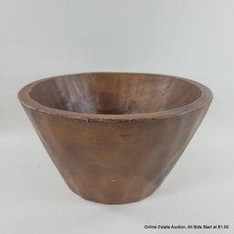 Vintage Pottery Barn Carved Wood Serving Bowl