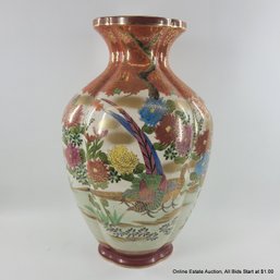 Large Satsuma Porcelain Vase (LOCAL PICKUP OR UPS STORE SHIP ONLY)