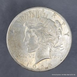 1925 United States Philidelphia Peace  Silver Dollar