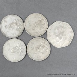 5 Vintage Mexican Coins