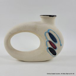 Mid-Century Ceramic Sand Textured Vase Signed