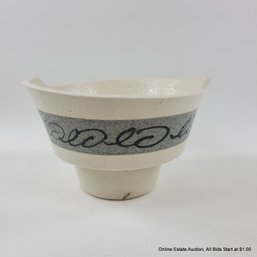 Mid-Century Stoneware Footed Bowl