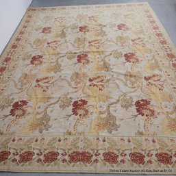 Vintage Aubusson Carpet 9' X 11' 10'