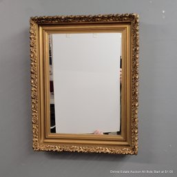 Gold Painted Plaster Flat Glass Mirror