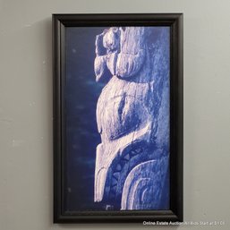 Photograph Of Totem Pole Signed Barry Dated 1989