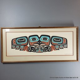 Everett Goenett 1989 Tlingit Eagle Signed Gouache Painting