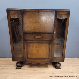 Vintage Art Deco Oak Secretary Bookcase (LOCAL PICKUP ONLY)