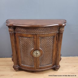 Schnadig Wood & Rattan Console Cabinet (LOCAL PICKUP ONLY)