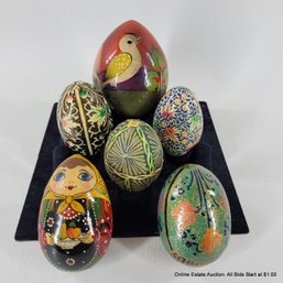 6 Painted Eggs