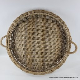 Large Basket Serving Tray With Handles (LOCAL PICKUP ONLY)