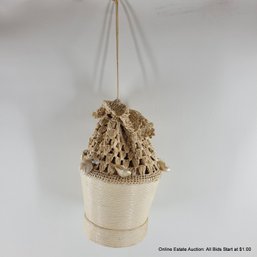 Shell & Grass Woven Bag With Drawstring