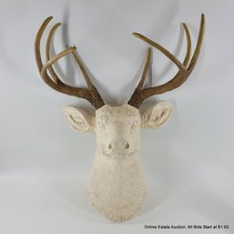 Wall Mounted Resin Deer Mount With Removable Antlers