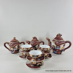Hand-painted Chinese Dragon Tea & Coffee Service 15 Piece Set