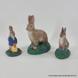 3 1997 Linda Lindquist Baldwin Decorative Rabbits