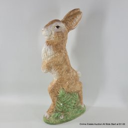 Large Plaster Rabbit With Crackle Finish (LOCAL PICKUP OR UPS STORE SHIP ONLY)
