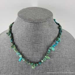 Single Strad Turquoise Beaded Necklace