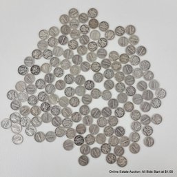 146 1945 & Earlier .900 Silver Mercury Dimes  Ungraded & Circulated