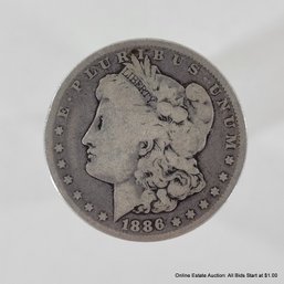 1886 US Morgan Silver Dollar Ungraded & Circulated