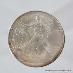 2001 US Silver Eagle 1 Oz Fine Silver Dollar Ungraded & Circulated