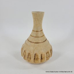 Mid Century Earthenware Bud Vase 4.25'