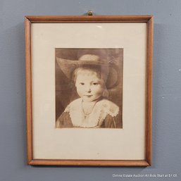 Lithograph Of Child In Frame