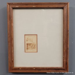 Half-Tone Print Of Etching By D. Forsythe Signed In Pencil