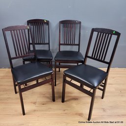 Set Of Four Cosco Folding Dining Chairs With Padded Seats (LOCAL PICK UP ONLY)