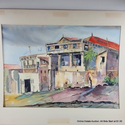 Signed Chuck Webster Watercolor On Paper 1967, Unframed