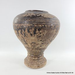 Large Khmer Jar Stoneware, Truncated Circa 14th Century (LOCAL PICK UP OR UPS STORE SHIP ONLY)