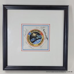 Framed Apollo-Soyuz Test Project Patch Signed By Each Test Member With COA