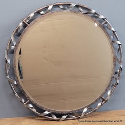 Quoizel Round Beveled-glass & Metal Wall Mirror (LOCAL PICK UP ONLY OR UPS STORE SHIP ONLY)
