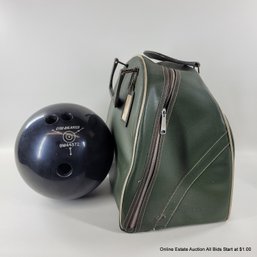 Vintage Don Carter Gyro-Balanced Bowling Ball And AMF Carrying Bag