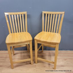 Two Counter Height Maple Barstools (LOCAL PICKUP ONLY)