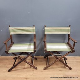 Pair Of Vintage Folding Directors Chairs (LOCAL PICKUP ONLY)