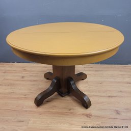 Vintage Painted Top Round Dining Table (LOCAL PICK UP ONLY)
