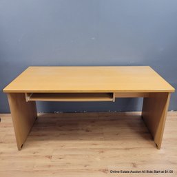 Maple Look Computer Office Desk With Keyboard Tray (LOCAL PICK UP ONLY)