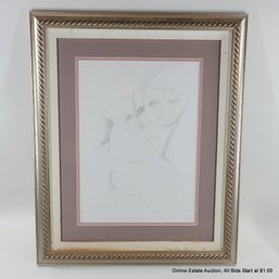 Framed Pencil Drawing On Strathmore Paper