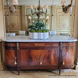 Custom Taillardat Louis XVI Style Marble Top Buffet (LOCAL PICKUP ONLY)