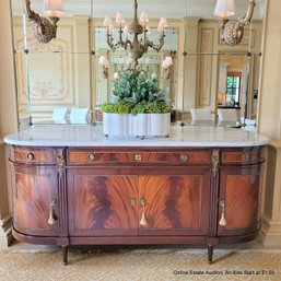 Custom Taillardat Louis XVI Style Marble Top Buffet (LOCAL PICKUP ONLY)