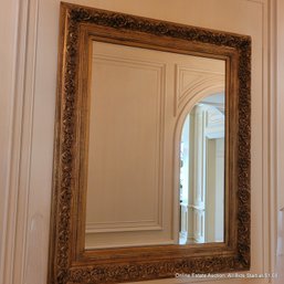 Oversized Formal Gilt Gesso Flat Glass Mirror (LOCAL PICKUP ONLY)