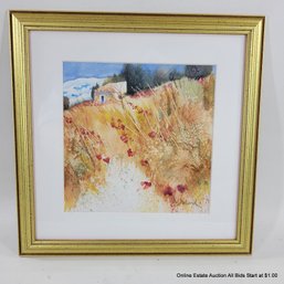 Watercolor On Paper Painting Signed Dekemel Of Cavaillon France